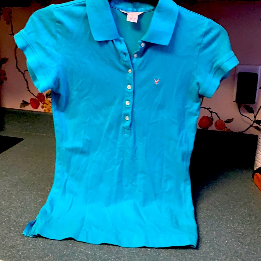 American Eagle 🦅 polo teal button down